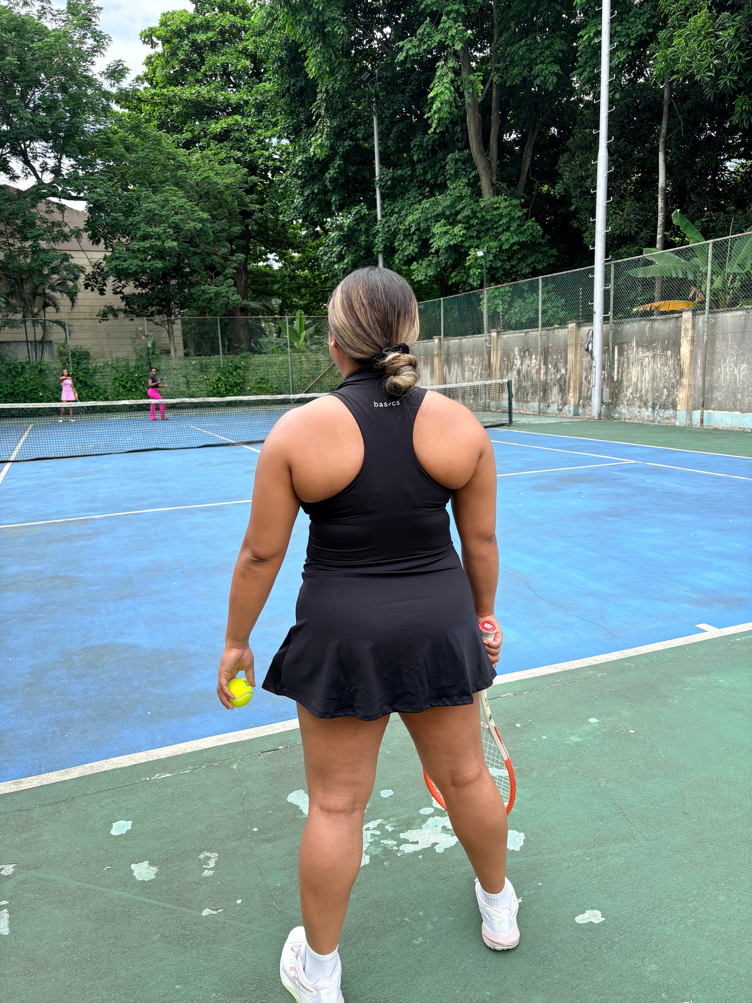 coreflex™ racer back dress with built-in shorts
